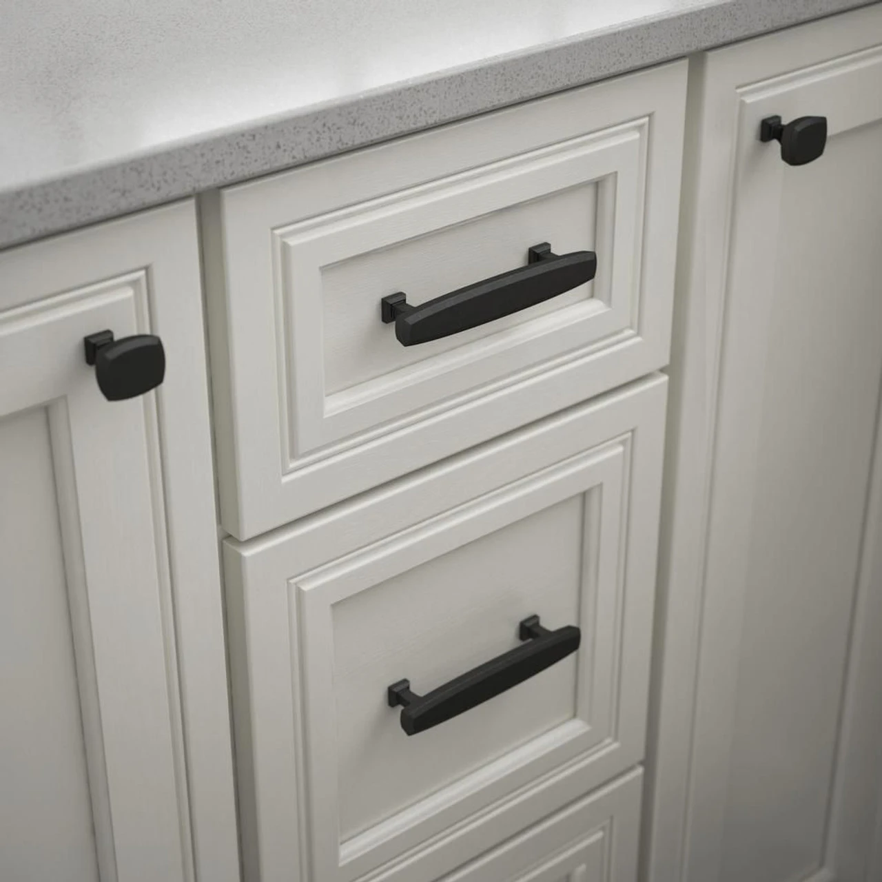 Liberty 3-3/4" Beveled Pull Flat Black 2 Liberty 3-3/4" Beveled Pull Flat Black - Image 2