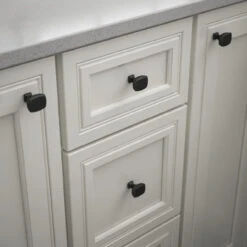 Liberty 1-1/4" Beveled Knob Flat Black -D'Lawless Hardware Shop beveled matte black knob 11 45983.1657641663