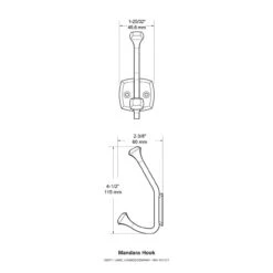 Liberty 4-3/8" Mandara Beveled Square Hook Champagne Bronze -D'Lawless Hardware Shop beveled square hook champagne bronze 4 3 8 3 24300.1659982296