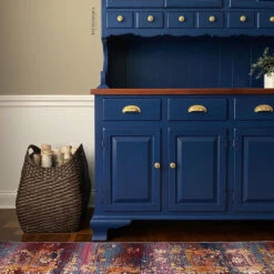 2-1/2" Baroque Scroll Work Cup Pull Satin Brass 39 2-1/2" Baroque Scroll Work Cup Pull Satin Brass -D'Lawless Hardware Shop big blue hutch makeover 1 47675.1647290340