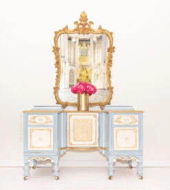 1-3/8" Diamond Cut Acrylic Knob With Large Three Ring Brass Base 14 1-3/8" Diamond Cut Acrylic Knob With Large Three Ring Brass Base -D'Lawless Hardware Shop big painted vanity makeover with knobs 1 79589.1643136506