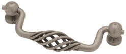 Liberty 3-3/4" Forged Iron Collection Bird Cage Bail Pull Antique Pewter