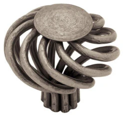 Liberty (11-Pack) 1-9/16" Forged Iron Collection Bird Cage Knob Flat Top Antique Pewter