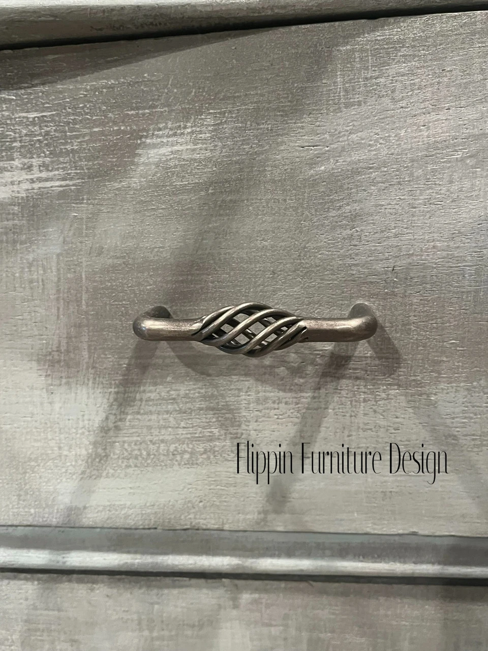 1-1/4" Birdcage Knob Tumbled Pewter 4 1-1/4" Birdcage Knob Tumbled Pewter - Image 4