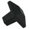 1" Mission Style Square Knob Black