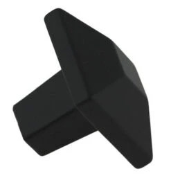 1" Mission Style Square Knob Black