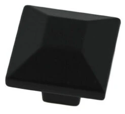 1" Mission Style Square Knob Black -D'Lawless Hardware Shop black mission style square knob 1 k37 p2709 blk s 32 48185.1657641368