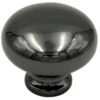 Liberty 1-1/8" Simple Round Knob Black Nickel