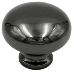 Liberty 1-1/8" Simple Round Knob Black Nickel