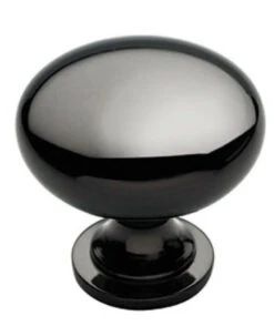 1-1/4" Solid Brass Knob Black Nickel Finish