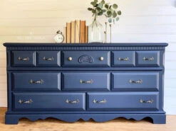 3" French Provincial Leaf Pull Antique Brass -D'Lawless Hardware Shop blue dresser with french style pulls 4 87846.1646423160