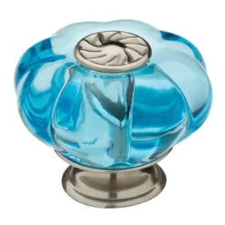Liberty 1-5/8" Zolee Acrylic Knob Blue With Satin Nickel