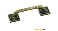 Amerock (25-Pack) 3-3/4" Ambrosia Euro Stone Square Pull Weathered Brass
