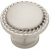 Liberty 1-3/16" Contempo Rope Edge Knob Satin Nickel