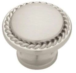 Liberty 1-3/16" Contempo Rope Edge Knob Satin Nickel