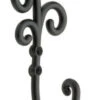 Curlicue Hook - Flat Black 5-3/4" DL-P8012-BK