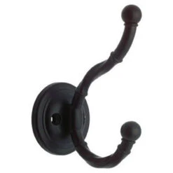 Brainerd 4-1/2" Twisted Coat And Hat Hook, Flat Black 11445