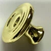 1-1/8" Concentric Circles Knob Polished Brass