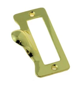 File Label Holder W/ Finger Pull - Polished Brass - 2 1/4" X 1 3/8"