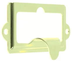 Brass Plated Cabinet Label Holder W/ Finger Pull - 2 1/2" (1300)