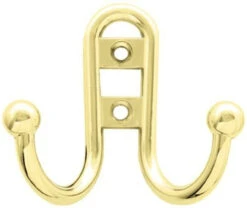 Liberty Brass Plated Robe Hook - Double Ball Hook LQ-B46115J-PB-C