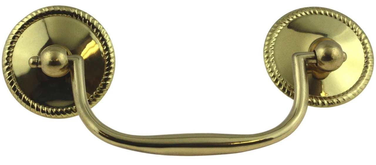3" Sheraton Rope Design Bail Pull Solid Brass 2 3" Sheraton Rope Design Bail Pull Solid Brass - Image 2