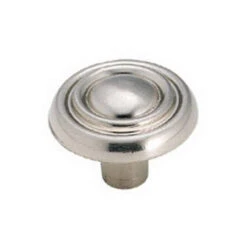 Amerock 1-3/16" Brass And Sterling Traditions Knob Sterling Nickel