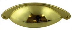 2-1/2" Country Store Cup Pull Polished Brass