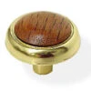Liberty 1-1/8" Wood Insert Knob Bright Brass