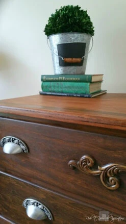 Liberty 3" Paisley Cup Pull Brushed Satin Pewter -D'Lawless Hardware Shop brushed satin pewter paisley cup pulls on wood tone dresser 1 21307.1646761869