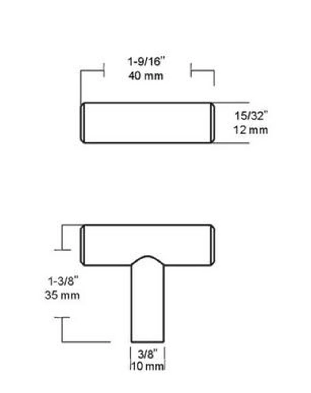 Liberty 1-9/16" Bauhaus Bar Knob Stainless Steel 2 Liberty 1-9/16" Bauhaus Bar Knob Stainless Steel - Image 2