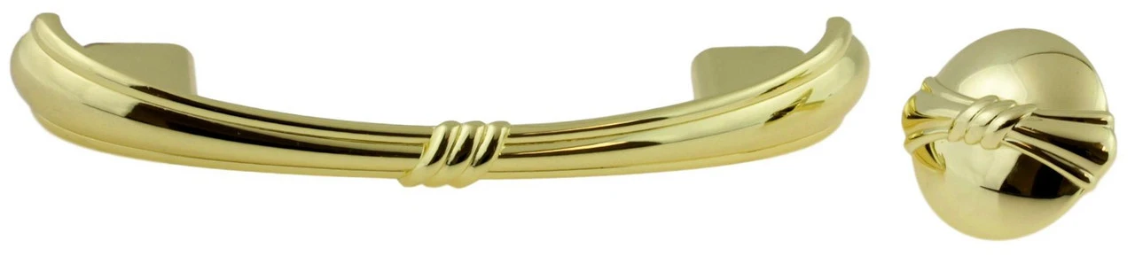 Liberty 3" Or 3-3/4" Dual Mount Bundled Reed Pull Polished Brass 3 Liberty 3" Or 3-3/4" Dual Mount Bundled Reed Pull Polished Brass - Image 3