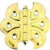 Butterfly Cabinet Hinge - Brass Plated W/ Screws 2-3/16" X 2-3/8"