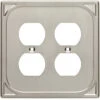 Liberty Cambray Double Duplex Wall Plate - Satin Nickel (144404)