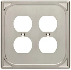 Liberty Cambray Double Duplex Wall Plate - Satin Nickel (144404)