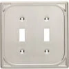 Liberty Cambray Double Switch Wall Plate - Satin Nickel (144406) (W24567-SN-U)