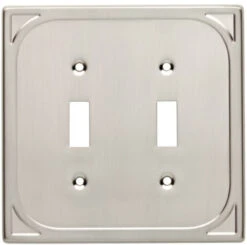 Liberty Cambray Double Switch Wall Plate - Satin Nickel (144406) (W24567-SN-U)