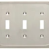 Liberty Cambray Triple Switch Wall Plate - Satin Nickel (144420)