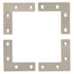 Liberty Campaign Style Corners - Satin Nickel - 2" (4 Pack)