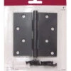 Liberty Carded 4" Square Corner Hinge Flat Black