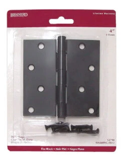 Liberty Carded 4" Square Corner Hinge Flat Black