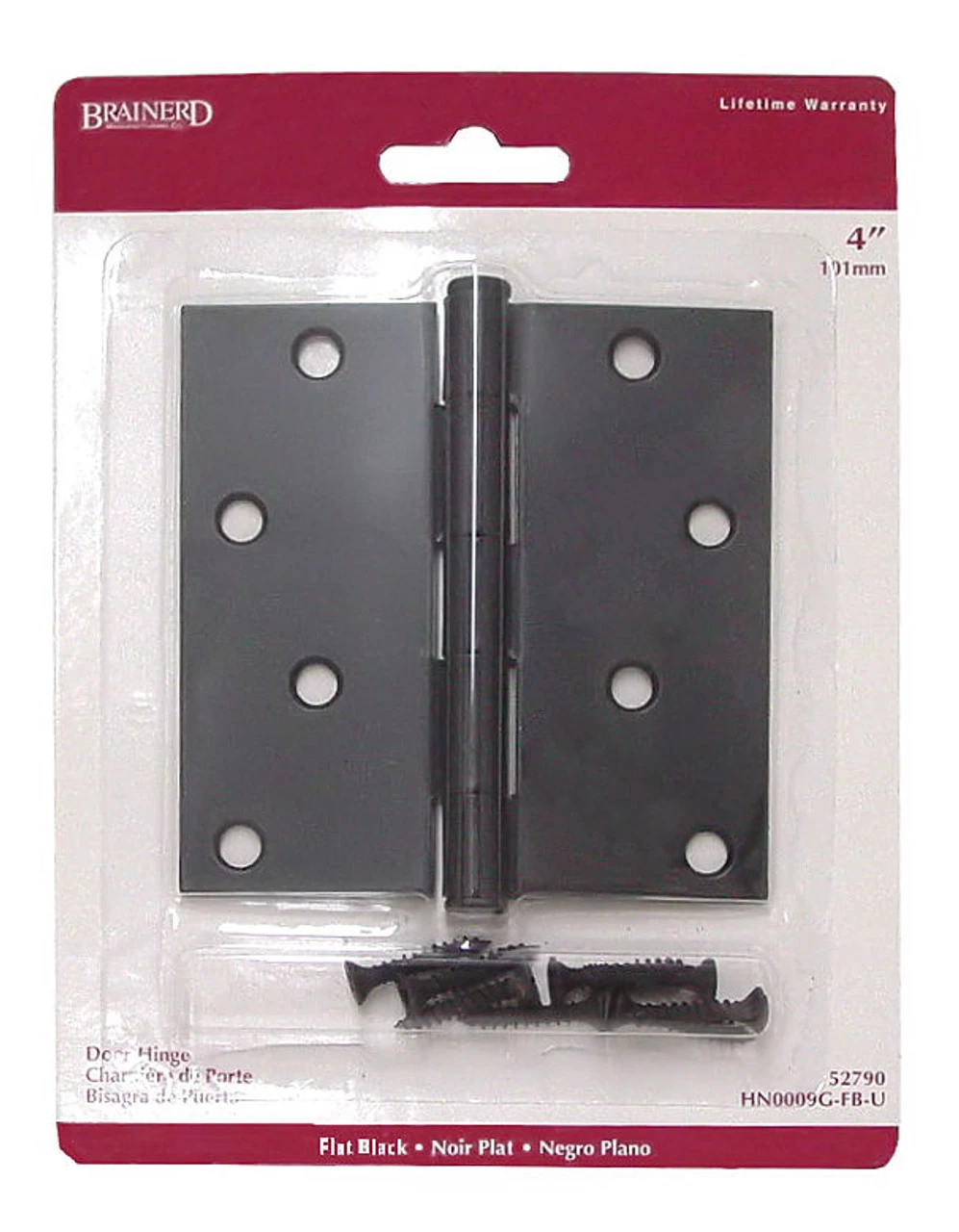 Liberty Carded 4" Square Corner Hinge Flat Black 1 Liberty Carded 4" Square Corner Hinge Flat Black