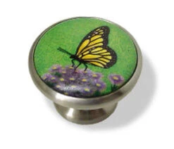 Liberty 1-11/16" Ceramic Butterfly Knob Satin Nickel Base