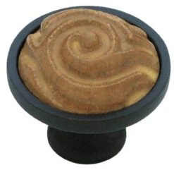 Liberty 1-5/16" Ceramic Totem Knob Ocher And Flat Black