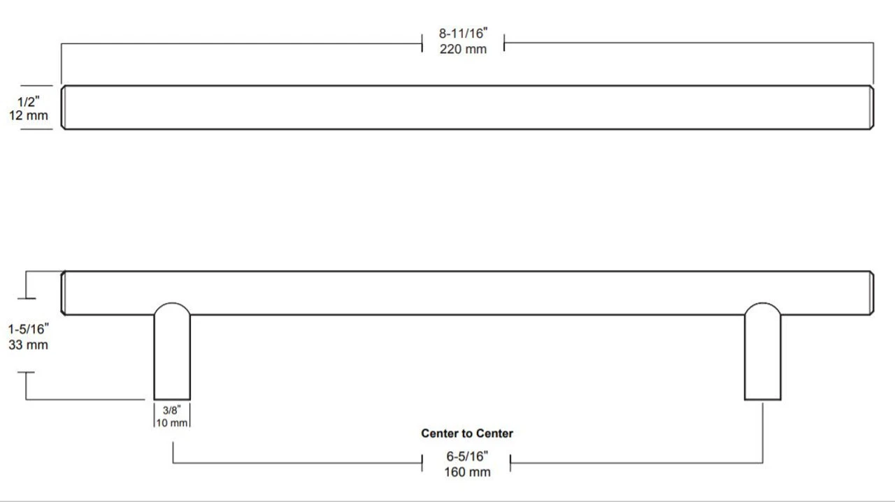 Liberty 6-5/16" Bar Pull Champagne Bronze 4 Liberty 6-5/16" Bar Pull Champagne Bronze - Image 4