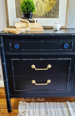 Liberty 1-1/3" Designer Clover Knob Navy Blue And Champagne Bronze -D'Lawless Hardware Shop champagne bronze hardware 60 35418.1657723594