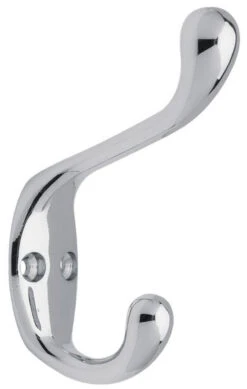Liberty Heavy Duty 3 3/4" Two Prong Coat Hook - Chrome B42302Q-CHR-C5