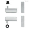 Chrome Glass Door Hinge Pair S-HT86SK