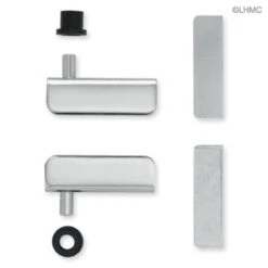 Chrome Glass Door Hinge Pair S-HT86SK