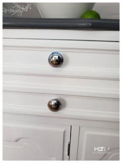 Liberty Bag Of 25 Polished Chrome Ridge Knob - 30mm -D'Lawless Hardware Shop chrome knobs on white dresser 1 95839.1657731315